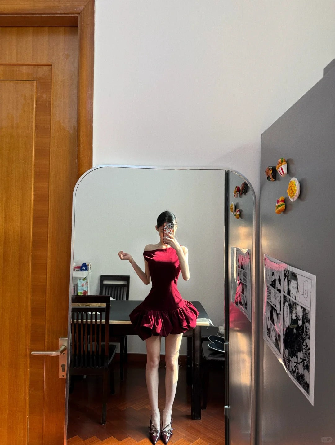 Sexy Red Sleeveless Waisted Flower Bud Skirt 17Th Birthday Homecoming Dresses