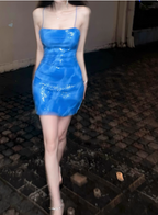 Sexy Royal Blue Backless Sling Slim Fit Hip 17Th Birthday Homecoming Dresses
