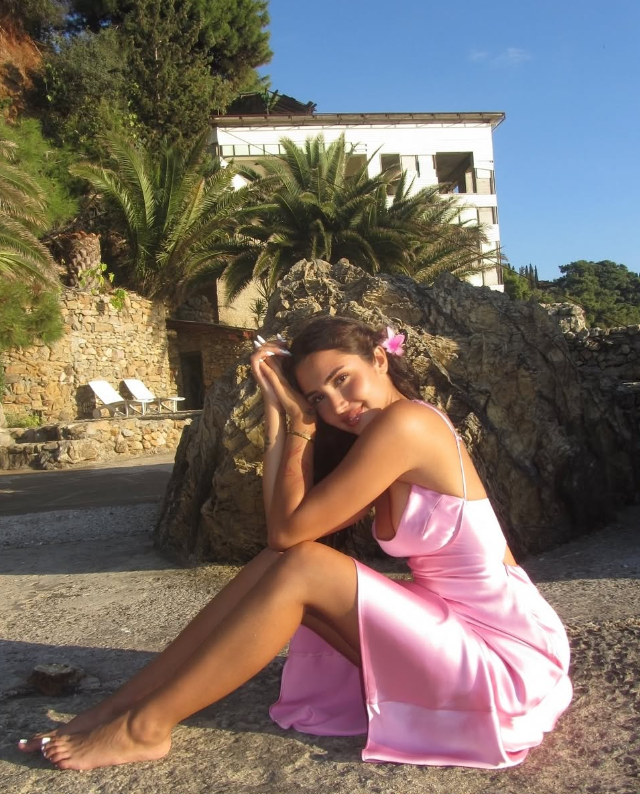 Pink Spaghetti Strap Long Prom Dresses