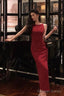 Sexy Sheath Jewel Neckline Red Long Prom Dresses Birthday Outfits Prom Gowns