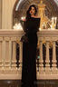 Sexy Sheath Long Sleeves Black Prom Dresses Birthday Outfits Prom Gowns