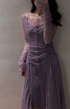 Sexy Sheath Off The Shoulder Grape Lace Beach Dress Women'S Vacation Dress Birthday Dresses