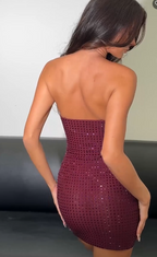 Sexy Sheath Sweetheart Burgundy Sequin Short Summer Birthday Dress Hoco Dress Birthday Outfit 18Th Birthday Mini Prom Dresses