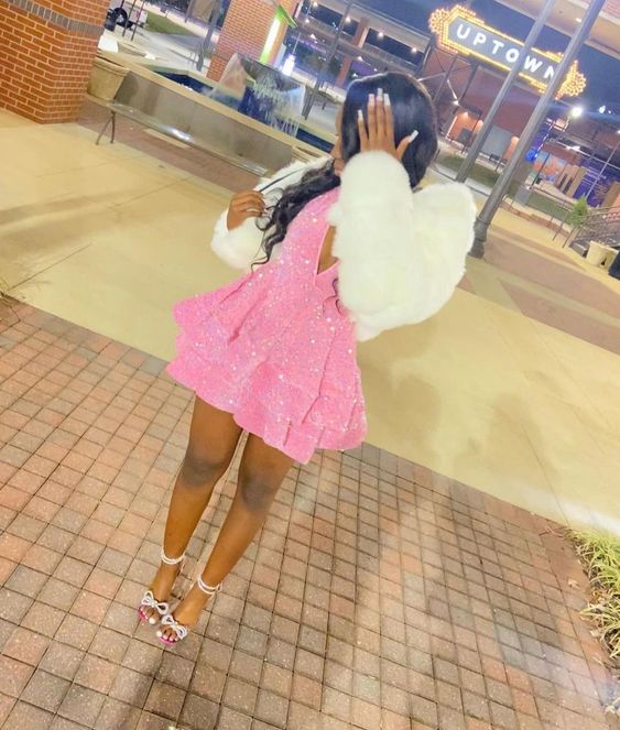 Sexy Short Pink Homecoming Dresses Main image