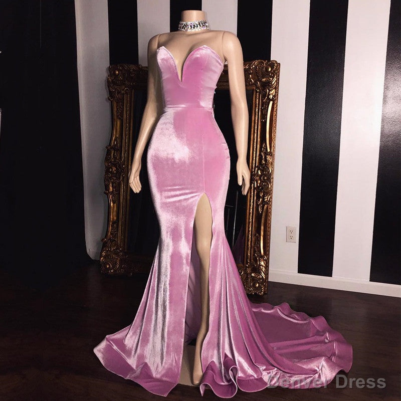 Sexy Sweetheart Front Slit Mermaid Prom Dresses Long Secondary image