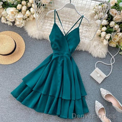 Sexy V-Neck A-Line Homecoming Dresses