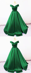 Sexy V Neck Off The Shoulder Satin Ball Gown Prom Dress Beaded Sashes