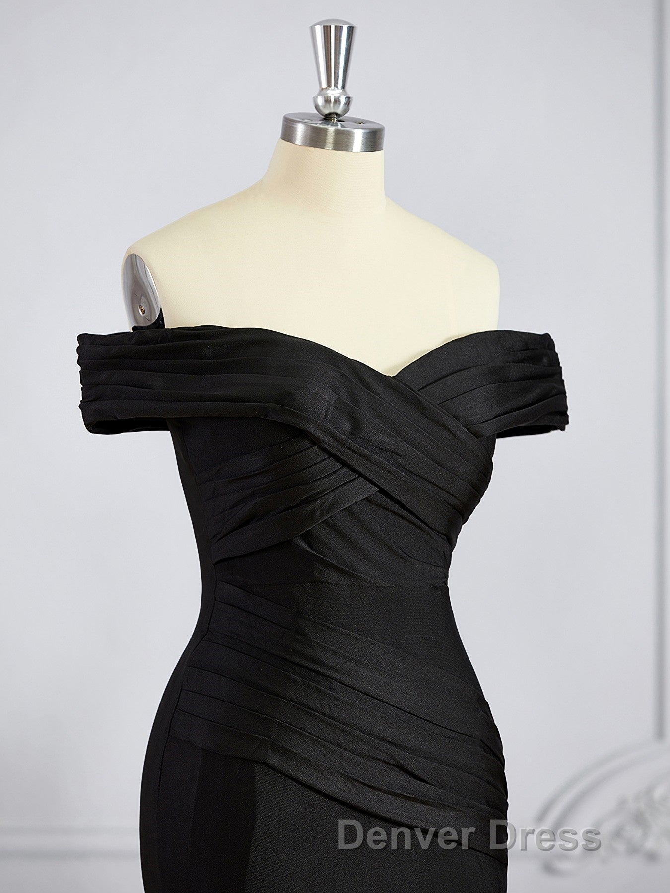 Sheath Column Off The Shoulder Sweep Train Jersey Bridesmaid Dresses