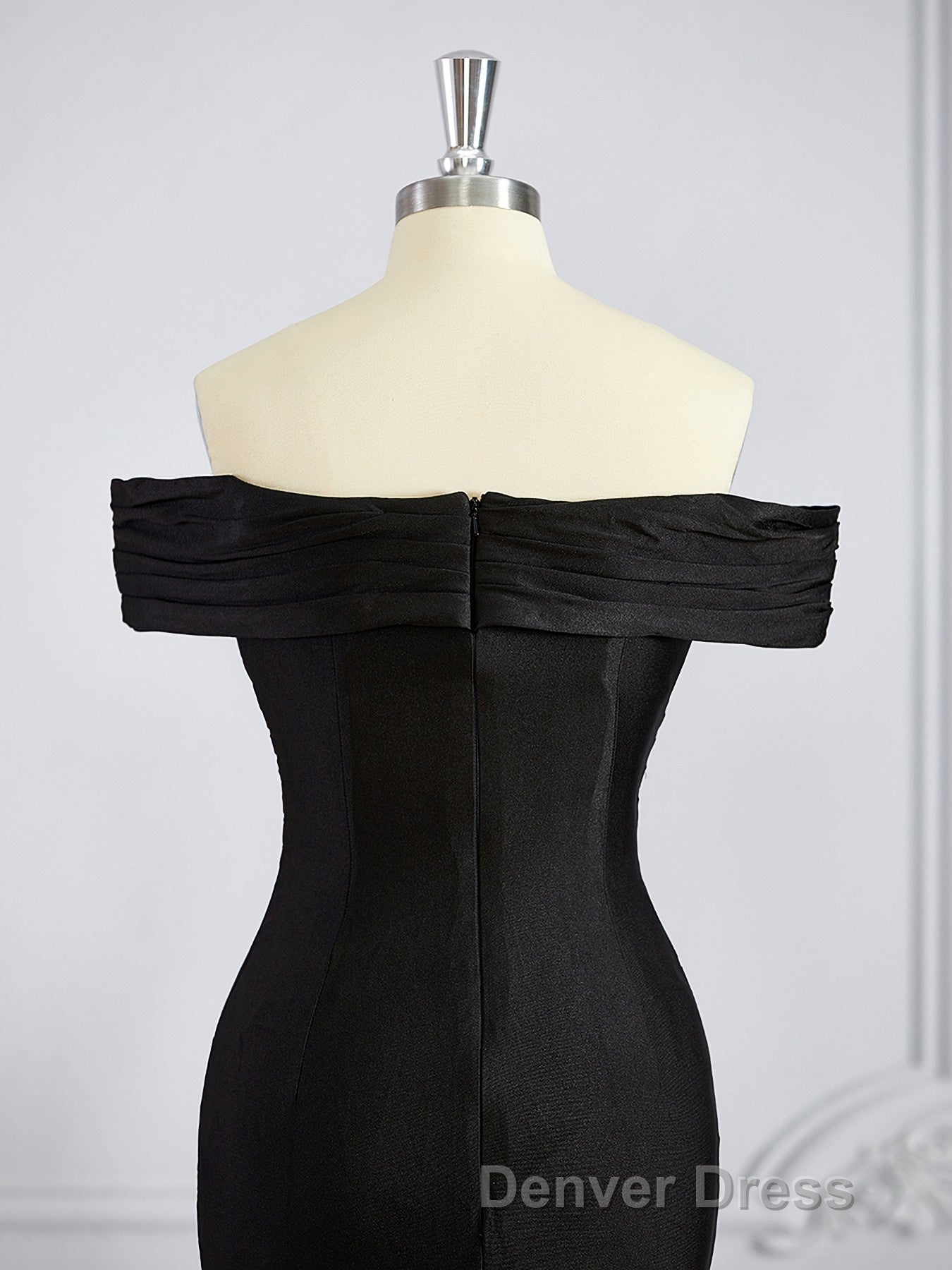 Sheath Column Off The Shoulder Sweep Train Jersey Bridesmaid Dresses