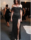 Sheath Column Prom Dress Minimalist Dresses Prom Sweep Brush Train Sleeveless Strapless Charmeuse With Pleats Ruched Slit