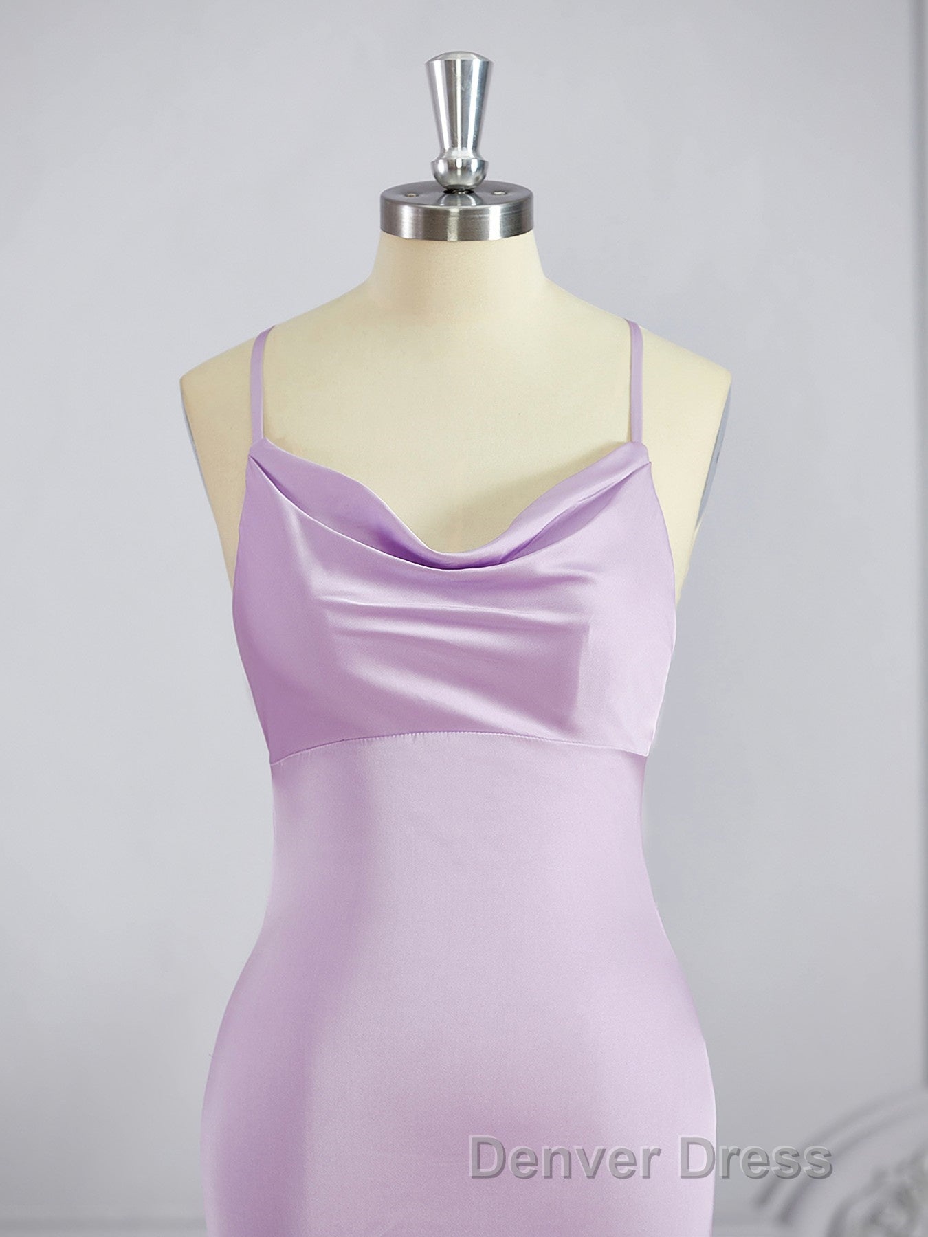 Sheath Column Square Sweep Train NS Elastic Woven Satin Bridesmaid Dresses