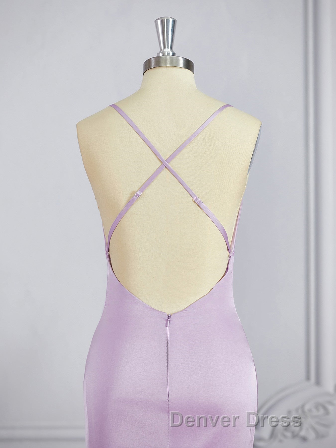 Sheath Column Square Sweep Train NS Elastic Woven Satin Bridesmaid Dresses