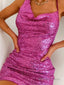 Sheath Column Straps Short Mini Sequins Homecoming Dresses