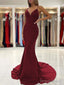 Sheath Column V Neck Sweep Train Stretch Crepe Prom Dresses