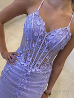 Sheath Column V Neck Sweep Train Tulle Prom Dresses With Ruffles