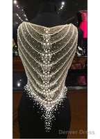 Sheath Prom Dresses With Beadings & Rhinestones