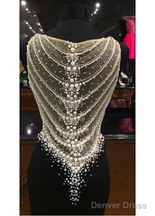 Sheath Evening Dresses With Beadings & Rhinestones