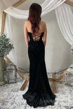 Sheath Halter Neck Black Long Prom Dresses with Criss Cross Back