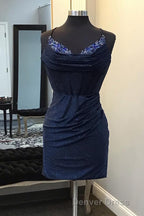Sheath Jersey Homecoming Dresses with Beading