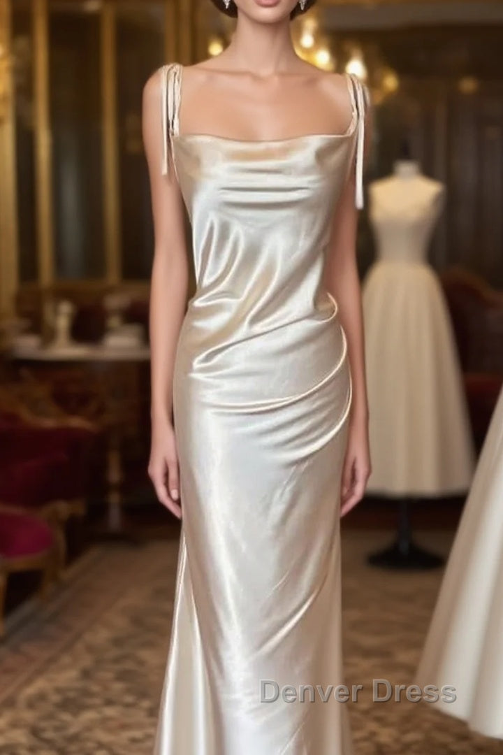 Sheath Midi Soft Satin Bridesmaid Dresses Main image