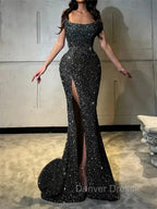 Sheath Straight Court Train Prom Dress