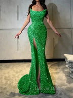 Sheath Straight Court Train Prom Dress