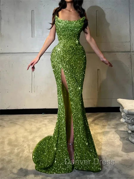 Sheath Straight Court Train Prom Dress