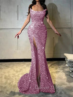 Sheath Straight Court Train Prom Dress