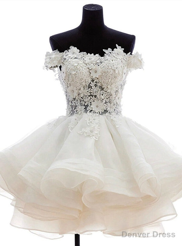 Sheer Beaded Grade Graduation White Short Homecoming Dresses Main image