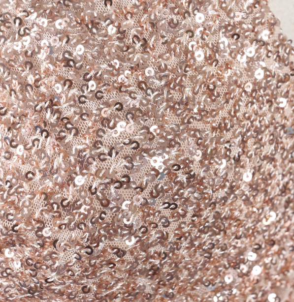 Shining Rose Gold Mermaid Spaghetti Strap V-Neck Slit Sequin Long Prom Dresses Evening Dresses
