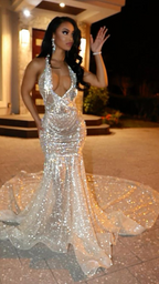 Shinning Mermaid Prom Dresses With Train
