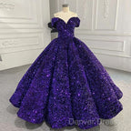 Shiny Off The Shoulder Burgundy Purple Long Prom Dresses, Wine Red Purple Formal Evening Dresses