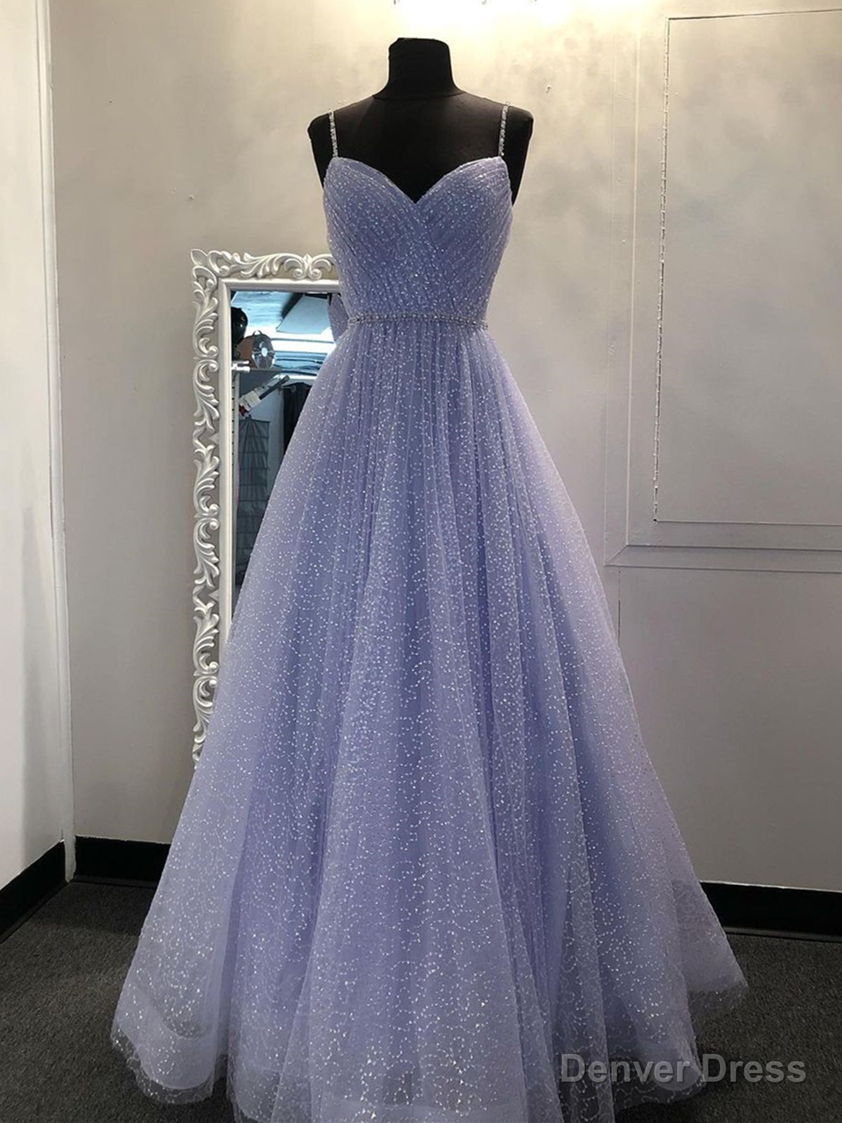 Shiny Purple Long Prom Dress, Shiny Purple Long Prom Dresses