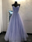 Shiny Purple Long Prom Dress, Shiny Purple Long Prom Dresses