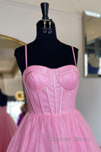 Shiny Purple Pink Long Prom Dress, Purple Pink Long Prom Dresses