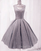 Short Ball Gown Prom Homecoming Dresses Sequins V Neck