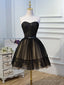 Short Black Lace Prom Dress, Little Black Lace Prom Homecoming Dresses