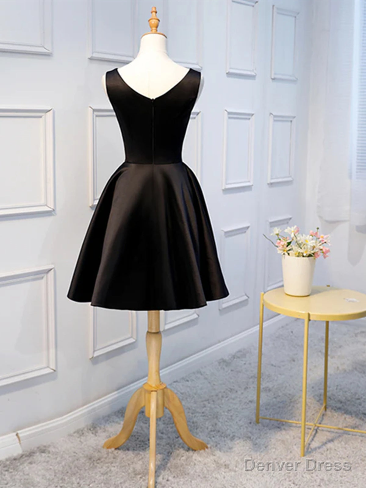 Short Black Prom Dress, Black Short Prom Homecoming Dresses