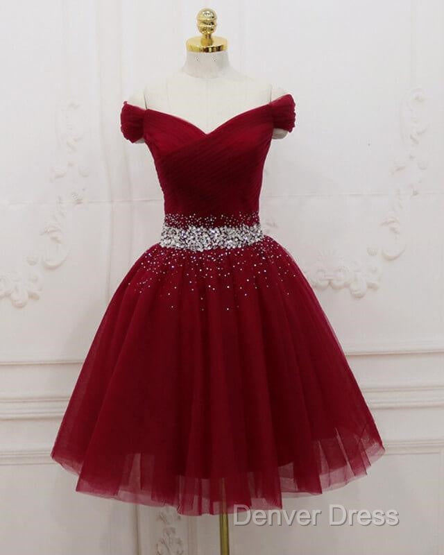 Short Black Tulle Off The Shoulder Dresses Beaded Sashes Secondary image