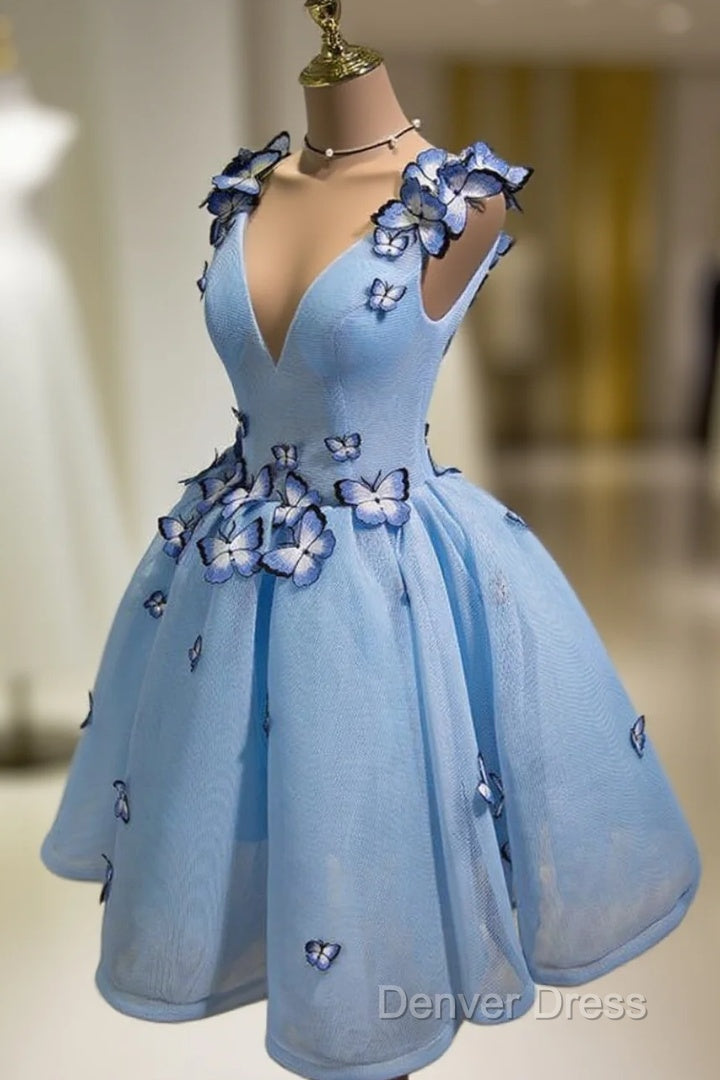 Short Blue Prom Dress Homecoming Dresses Main image