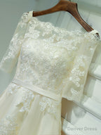 Short Champagne Lace Prom Dress, Short Champagne Lace Prom Homecoming Dresses