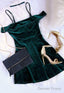 Short Homecoming Dress, Hunter Green Homecoming Dresses