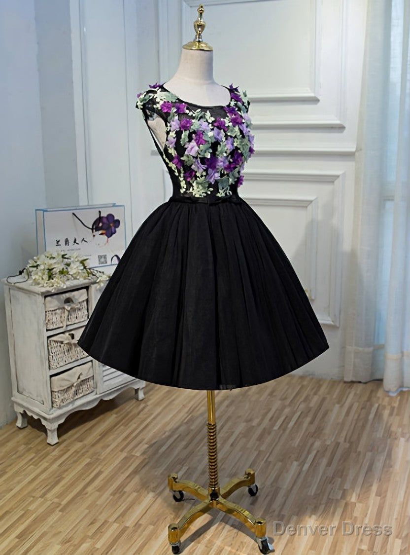 Short Homecoming Dress Tulle Homecoming Dress Open-Back Main image