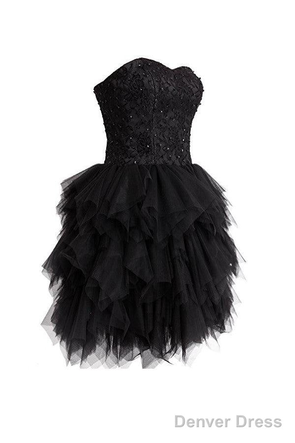 Short Lace Tulle Prom Dresses Homecoming Dresses With Beading Main image
