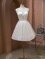 Short Light Champagne Prom Dress, Light Champagne Short Prom Homecoming Dresses