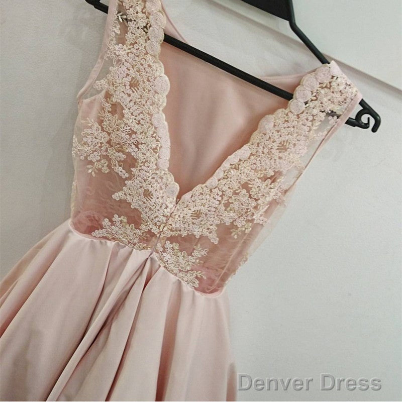 Short Satin Lace Open Back Homecoming Dresses For Cocktail Party