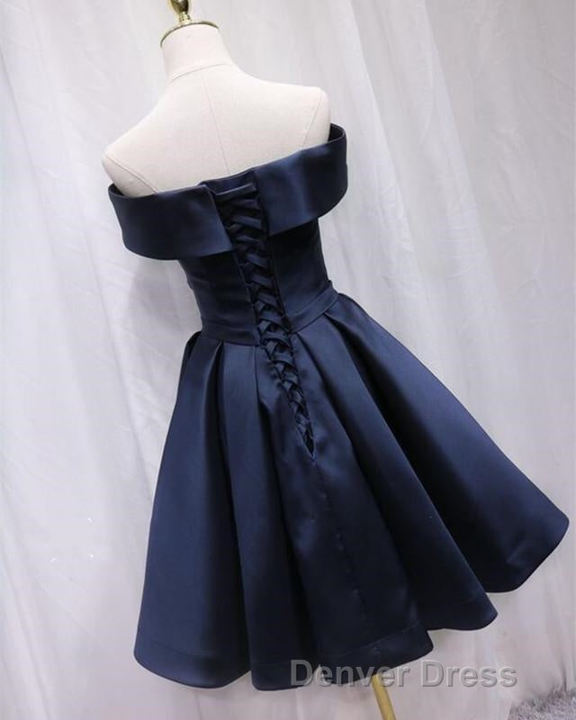 Short Satin Off Shoulder Homecoming Dresses For Prom