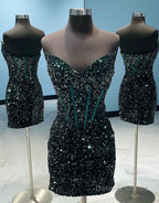 Short Sheath Sequin Homecoming Dress