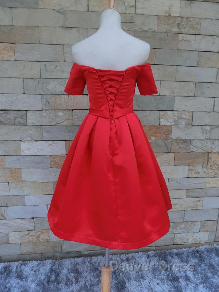 Short Sleeves Short Prom Dress, Short Sleeves Short Prom Homecoming Graduation Dresses