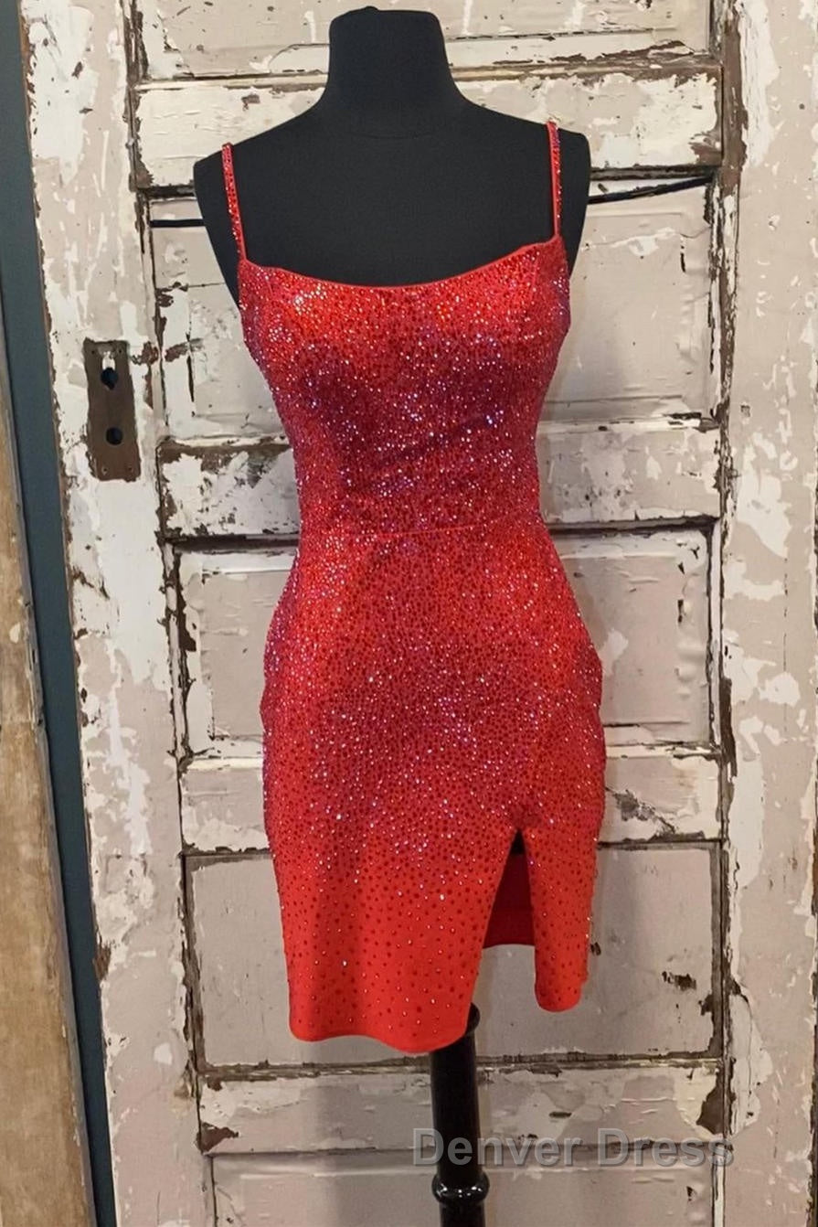 Short Tight Yellow Homecoming Dresses,Crystal Beaded Semi Formal Dresses